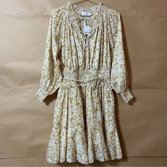 Christy Lynn | NWT Susie Dress Sunflower Popover Mini Dress Smocked Boho Size M - Picture 1 of 14